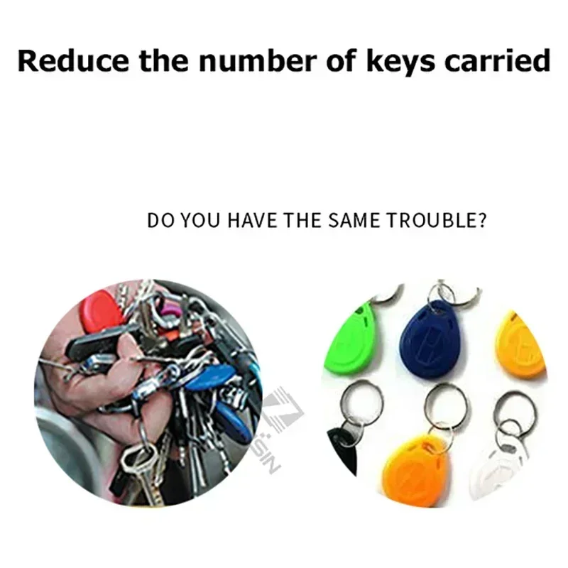 1/3pcs RFID Multiple Keyfob Changeable CUID Complex Keychain Tag 4 inch 125khz T5577 EM Writable IC 13.56Mhz M1k S50 UID