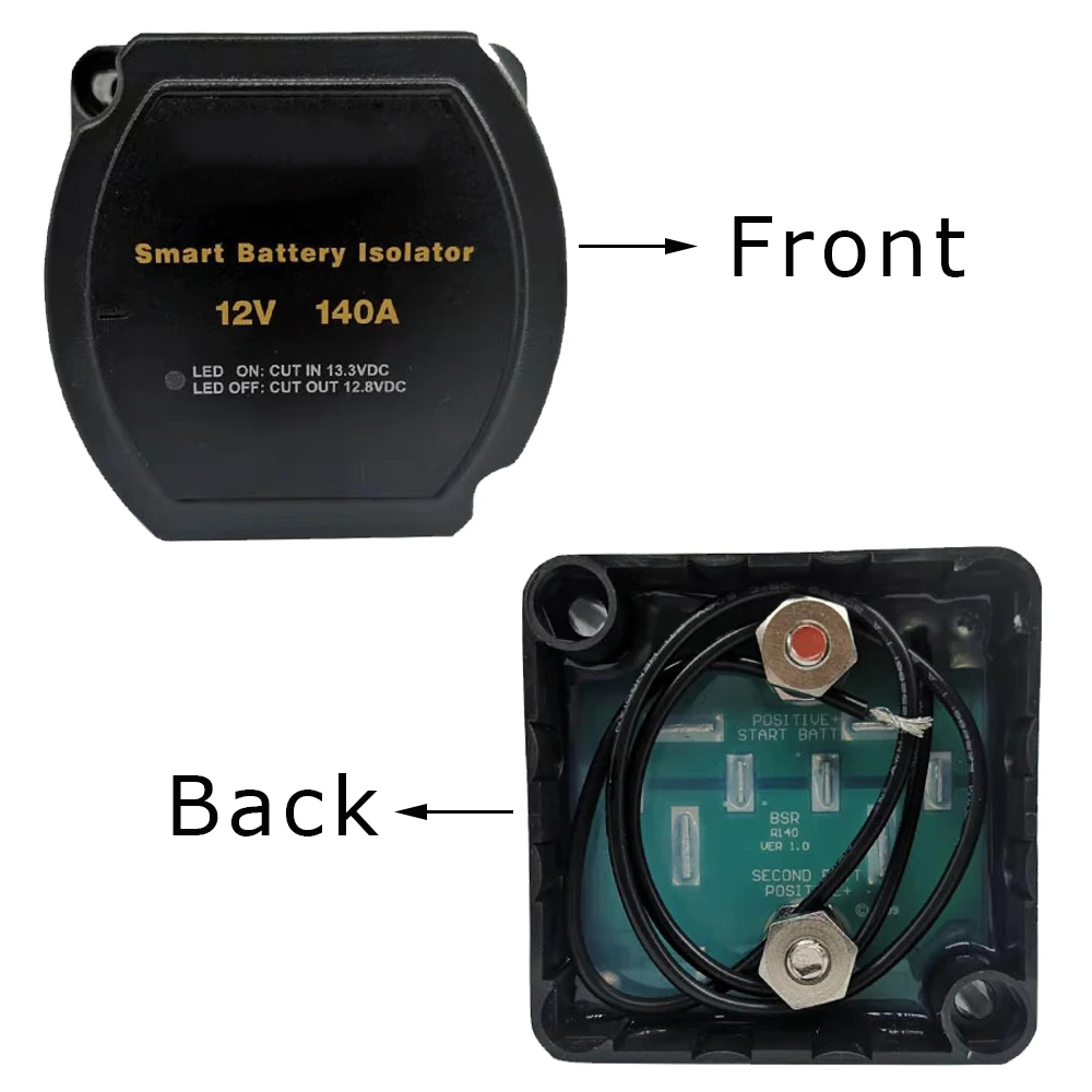 Portable Dual Battery Isolator Power Voltage Sensitive Split Charge Relay Zero Voltage Drop Smart Battery Isolator RV Accessorie
