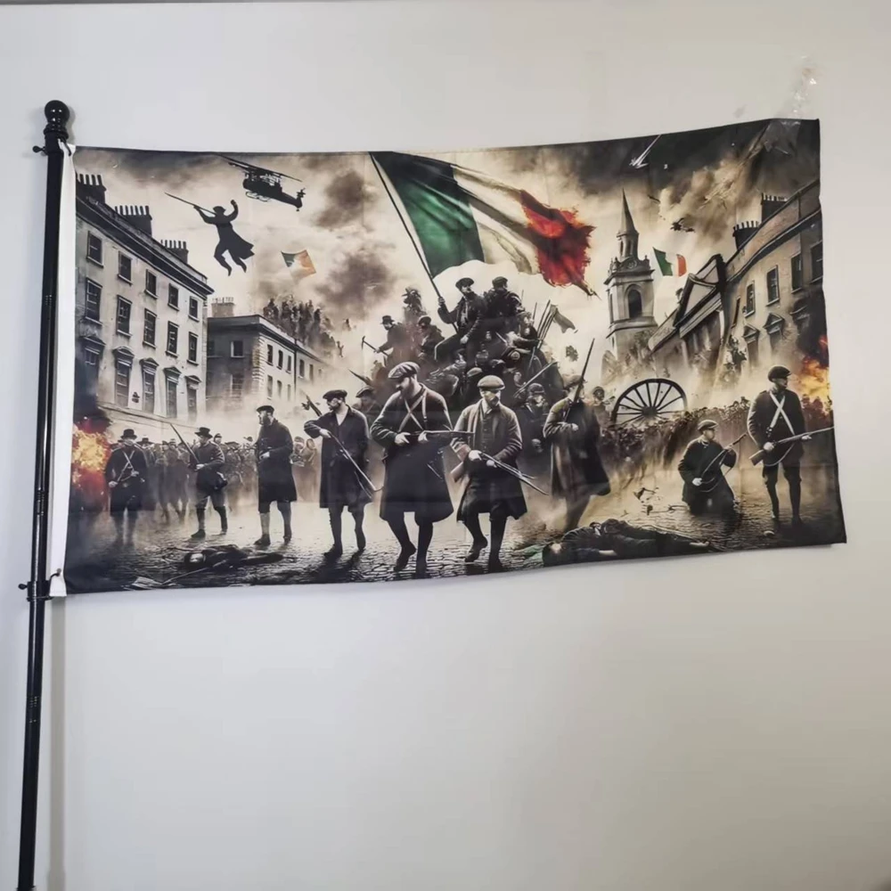 

Irish Pride Flag 2x3ft 3x5ft for St. Patrick's Day. Celebrate History & Tradition with Outdoor Garden Decor & Shamrock Banner