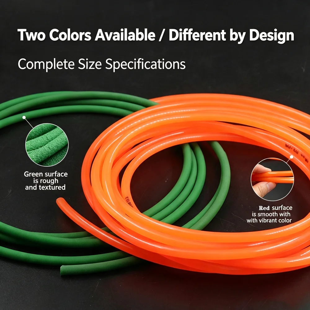 1-5M Green/Red Round PU Drive Belt Polyurethane Conveyor Belts Diameter 1.5/2/2.5/3/3.5/4/5/6/7/8/9/10/12/15/18mm Meltable Cord