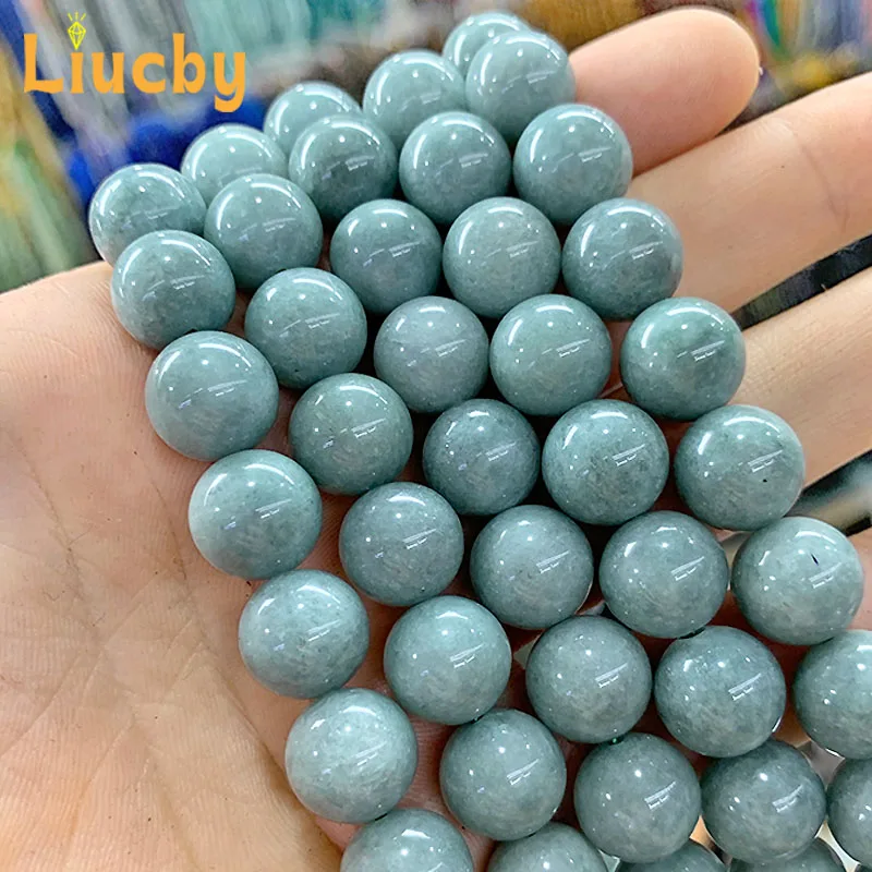 Natural stone jade Burma Jade Green Smooth Handmade For Jewelry Making DIY Charm Bracelet Accessories 15