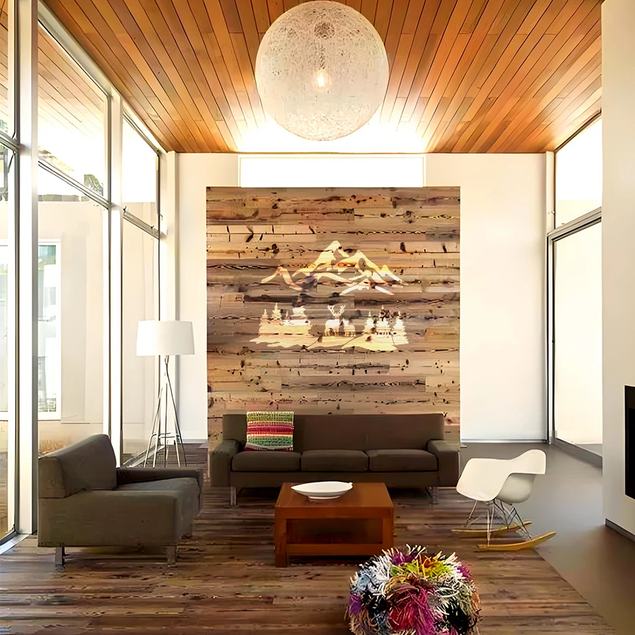 12 قطعة A4 8.2 × 11.7 بوصة الغابات الجبلية الغزلان Stencil مجموعة قوالب اللوحة القابلة لإعادة الاستخدام DIY بها بنفسك جدار الخشب النسيج حمل حقيبة ورقة رحلة