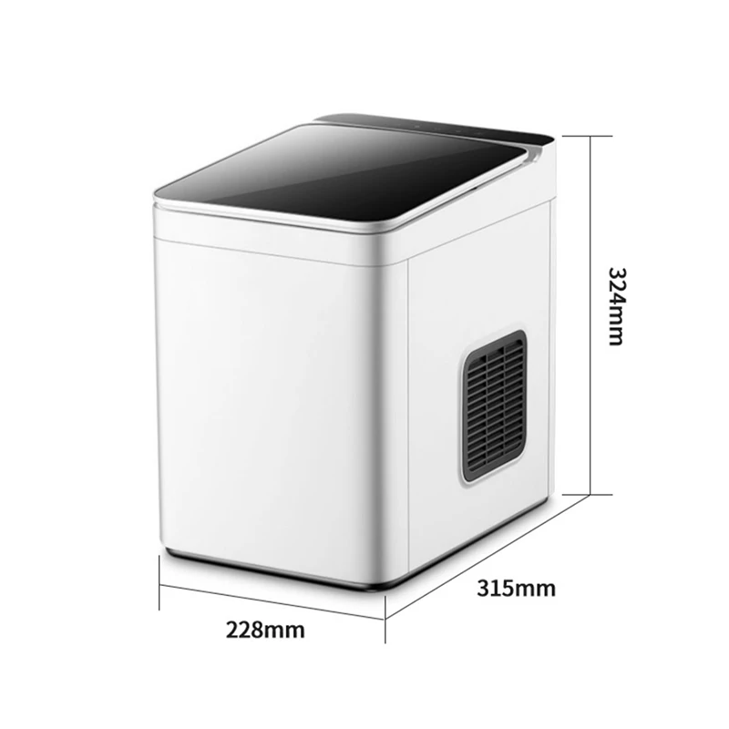 Máquina de hielo eléctrica cilíndrica de bala, 7 minutos de glaseado rápido, 33 lb/24h, hielo en forma de bala, poco ruido para Bar en casa