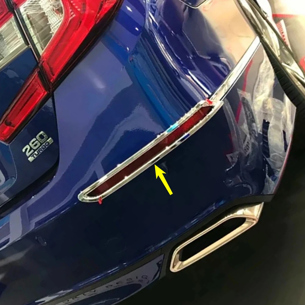 

For Honda Accord 2018 2019 2020 2021 2022 Chrome Rear Fog Light Lamp Cover Trim Tail Foglight Bezel Trims Car Accessories