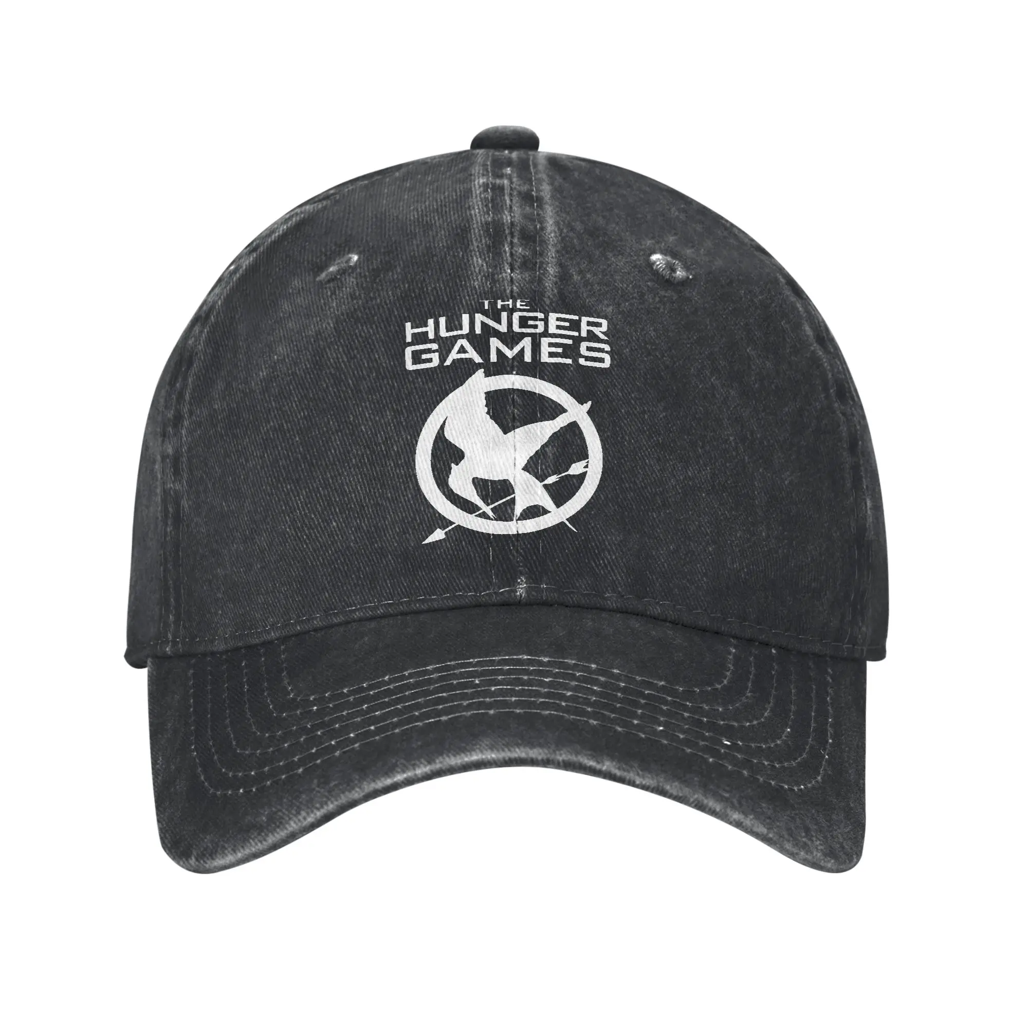Hunger Games Merch Hunger Games Fashion Baseball Cap  Breathable Fabric Black Cap  Sunshade Activity Black Cap