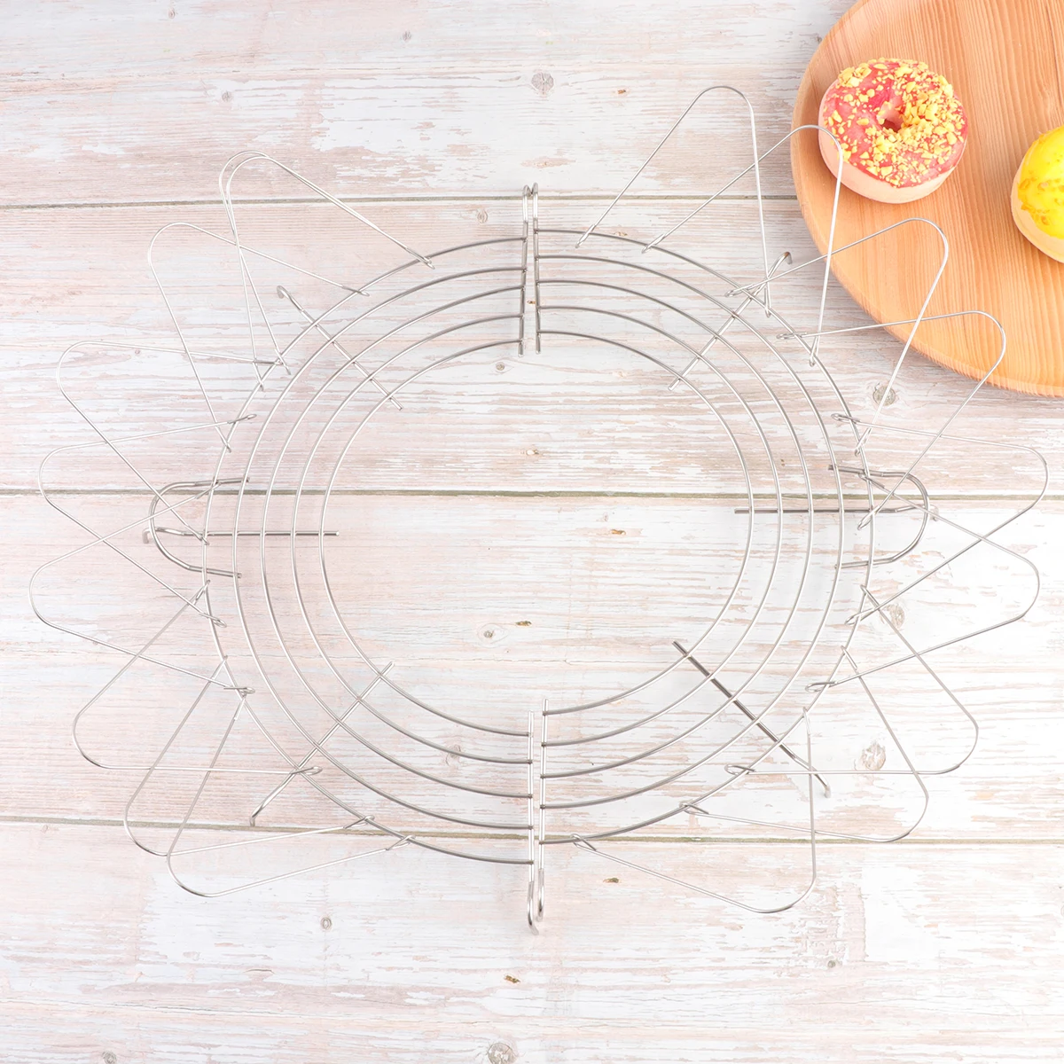 

2pcs Semicircle Foldable Stainless Steel Steamer Oil Draining Rack Kitchen Gadget Foldable Oil Rack Kitchen Tools For Home