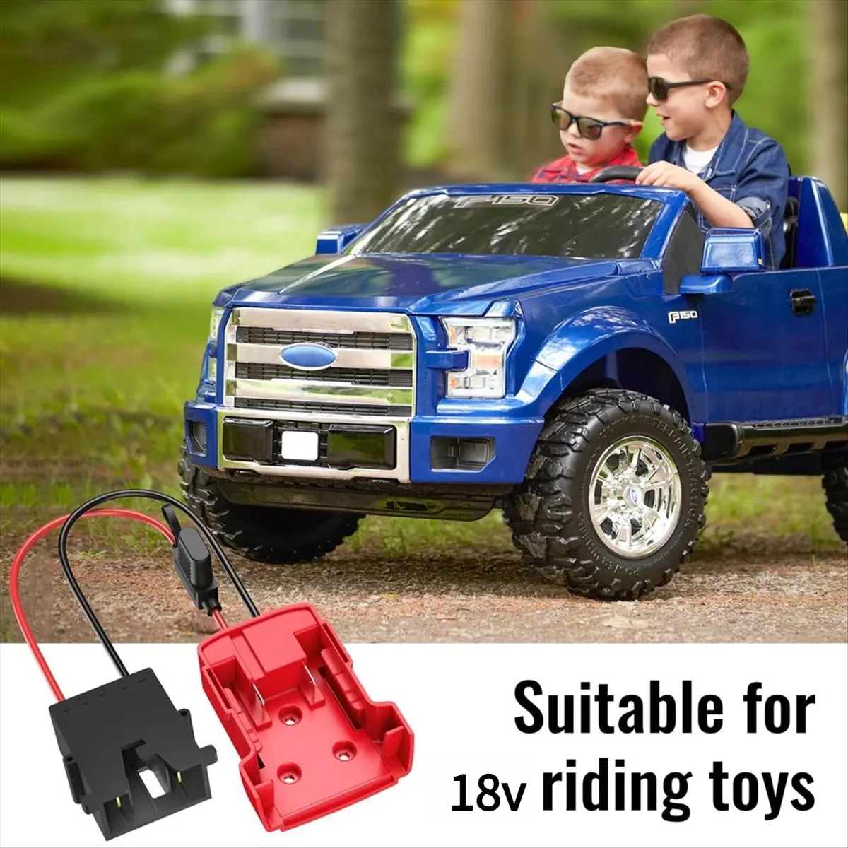 

Адаптер-коннектор для подключения литий-ионных аккумуляторов Milwaukee 18V к детским электромобилям, совместимый с DeWALT, Makita, Bosch, Ryobi