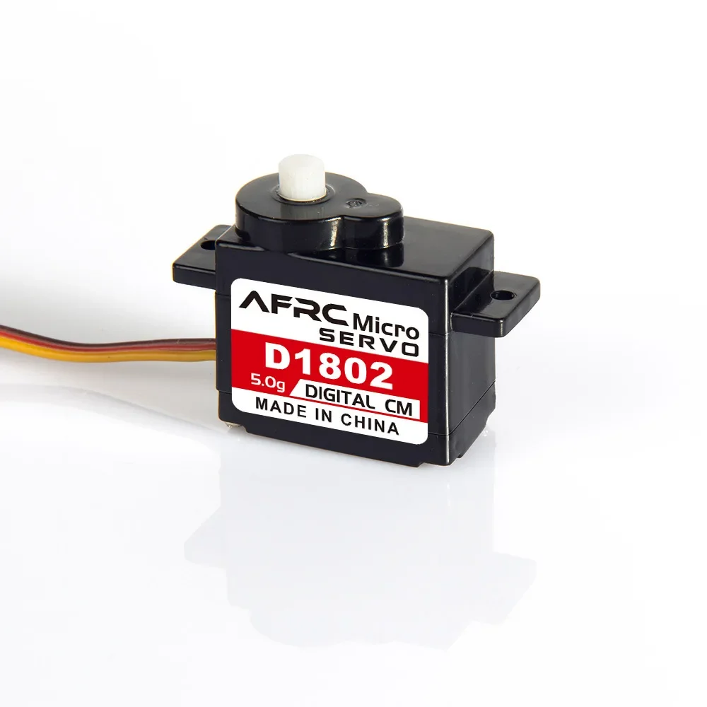 4PCS AFRC D1802 5g Micro เกียร์พลาสติกดิจิตอล Servo สําหรับ Futaba JR JST 1.25 ปลั๊กสําหรับเครื่องบิน RC เฮลิคอปเตอร์หุ่นยนต์