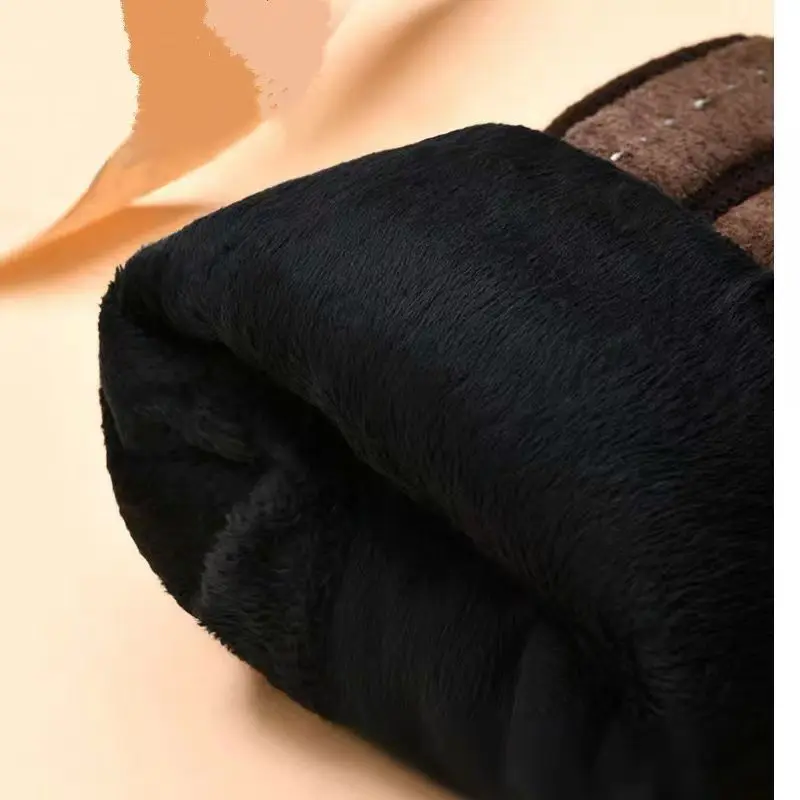 Guanti termici invernali da donna per moto da ciclismo Guanti di sicurezza antiscivolo con touch screen in pelle calda antivento per la stagione fredda