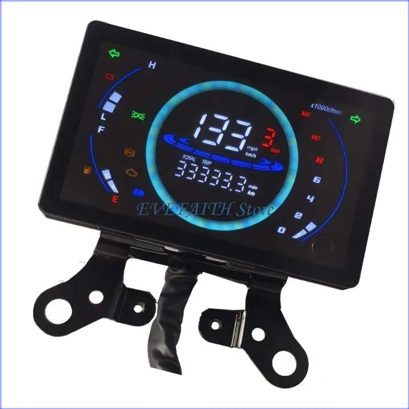 124B Shockproof Motorbike Speed Gauge High Resolution LCD Screen 0-180Km/H Measurement Precise Riding Analytics for 150 CM150