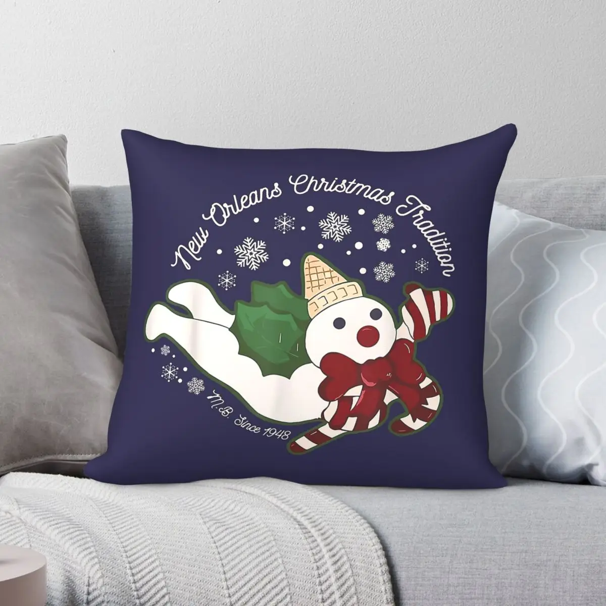 Mr Bingle Christmas Pillowcase Polyester Linen Velvet Creative Zip Decorative Pillow Case Sofa Seater Cushion Cover