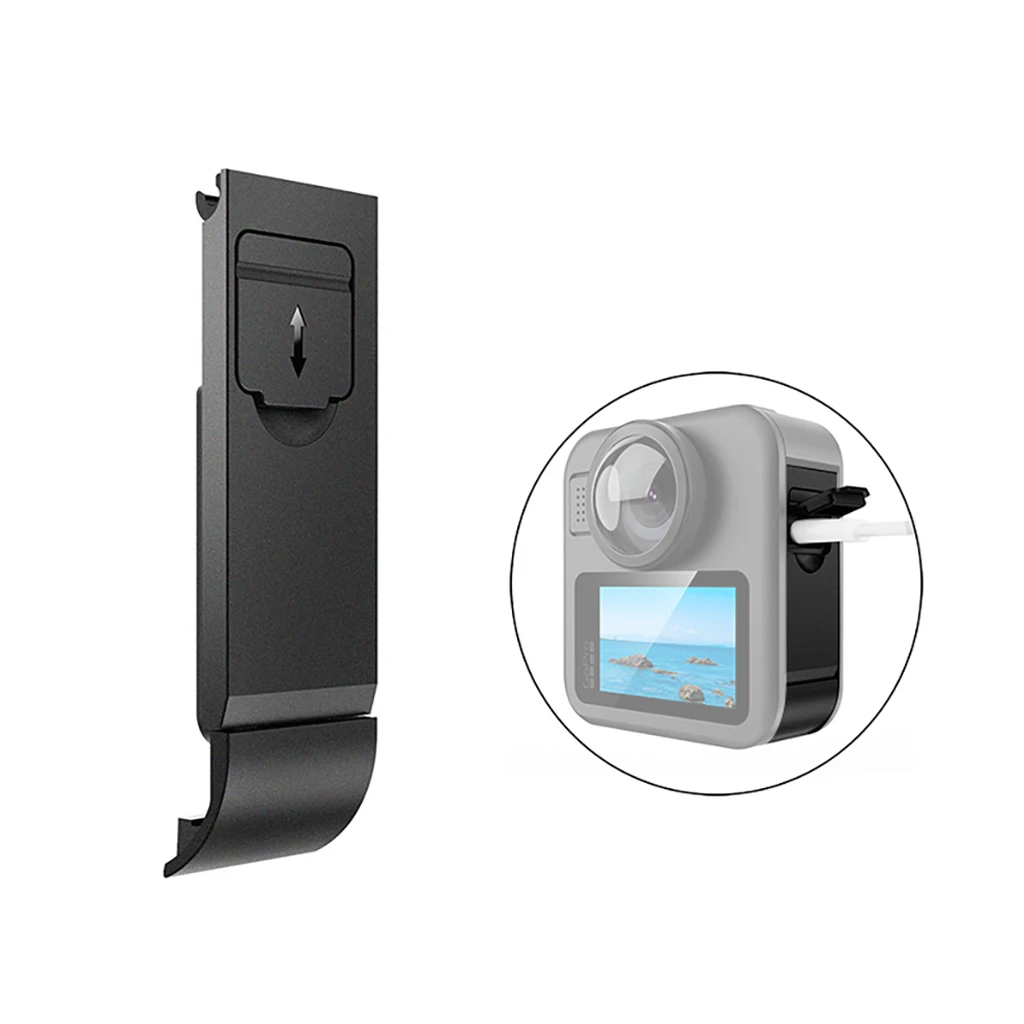 Lade-Seitenabdeckung für GoPro MAX 2/GoPro MAX Schnellspanner, staubdichte Kunststoff-Metallschutzhülle für GoPro MAX-Kamera – Detail 18