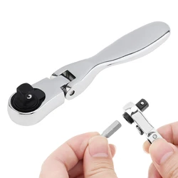 2 In 1 Mini Ratchet Wrench Screwdriver Chrome Vanadium Steel 72 Teeth Socket Batch Head Quick Wrench Spanner