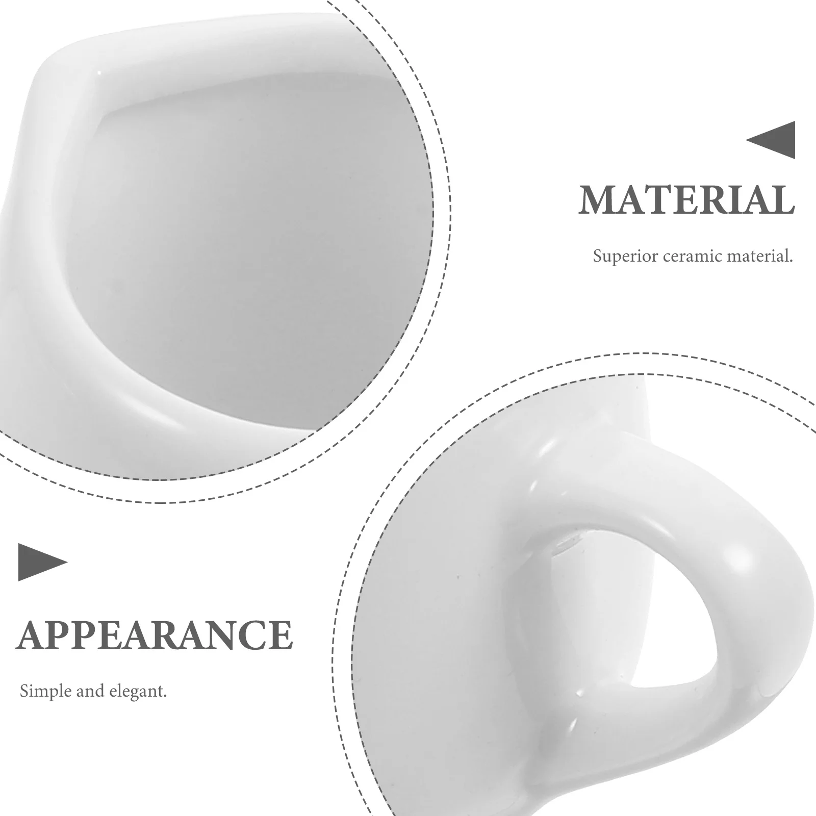 

6Pcs Multipurpose Ceramic Cups with Sauce Spoon Smooth Finish for Milk Coffee Sauce Serving Modern Elegant Kitchen Tableware Set