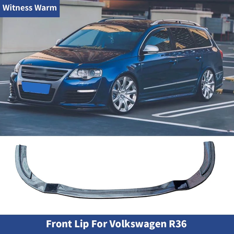 High Quality Carbon Fiber Front Bumper Lip Spoiler Splitter Car Styling Fit for Volkswagen R36 Car Body Kit 2010-2012