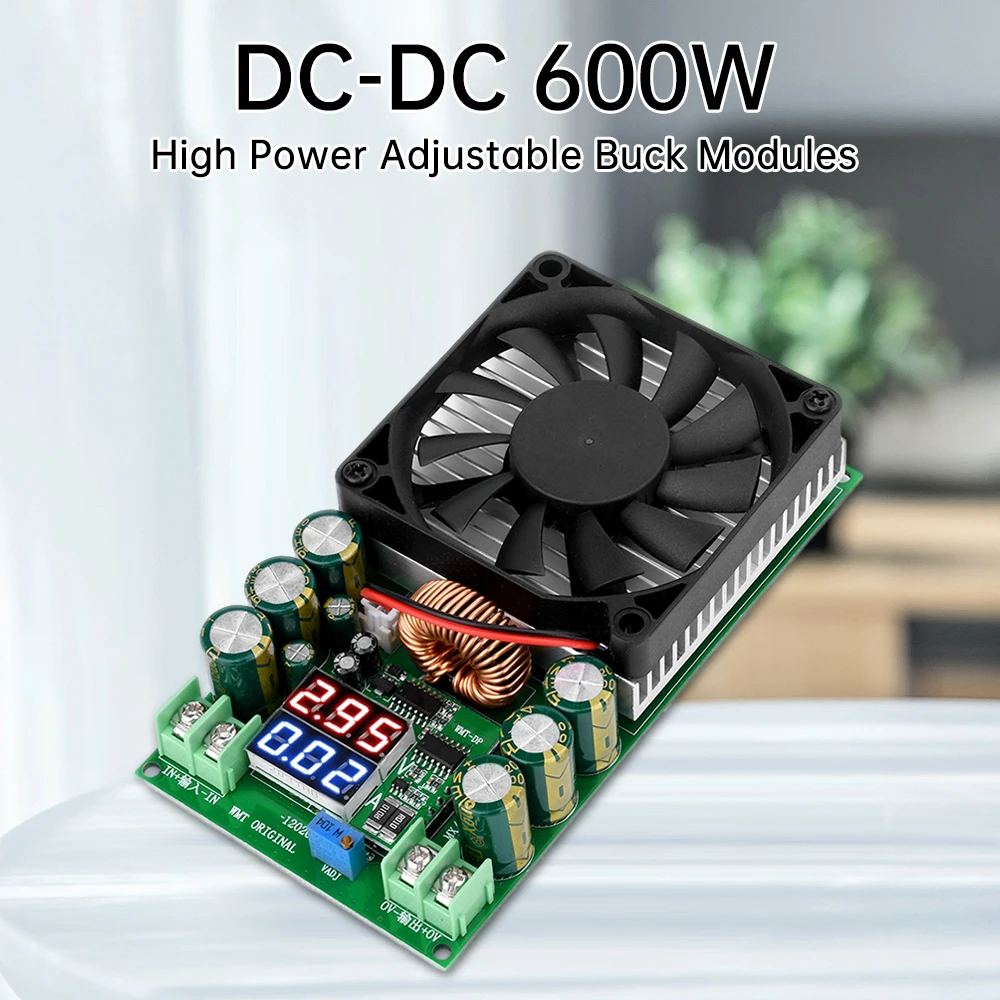 600W DC-DC High Power Adjustable Buck Module 120V100V96V84V With Voltage Display Current Display Solar LED Driver Power Supply