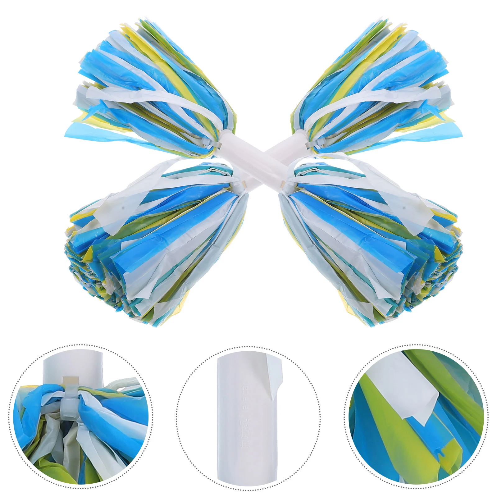 2 Pcs Cheerleading Ball Tape Prop Small Pom Poms Performance Delicate Portable Props The Pet Cheering Pompom