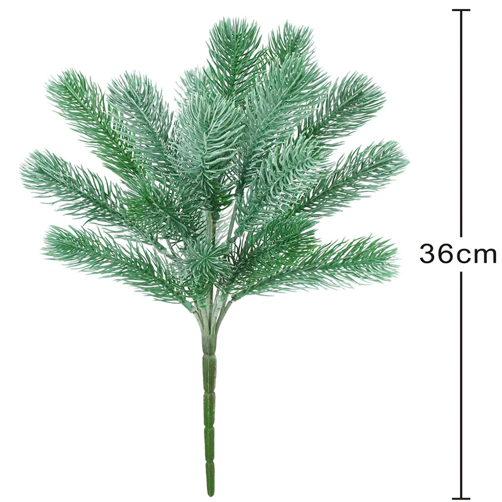 

4Pcs Artificial Pine Picks 6 Fork Pine Needles Christmas Holiday Wedding Garland DIY Party Photo Props Artificial Pines