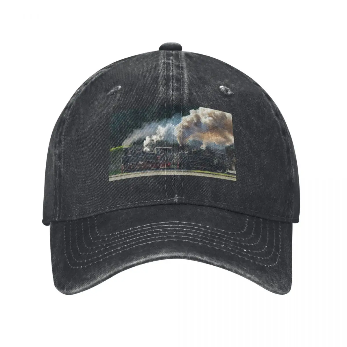 Vintage Steam Train Locomotives Baseball Cap Visor Beach Bag Streetwear Sports Cap Golf Men Women's