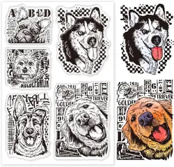 2024 New Dog Transparent Silicone Rubber Stamp/for DIY Scrapbooking Card /photo album Decorative clear stamp