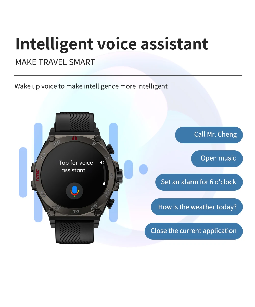 Time Owner TWS auricular 2 en 1 reloj, reloj inteligente de 1,53 pulgadas conexión Bluetooth AI asistente de voz Monitor de salud LC18 Smartwatch