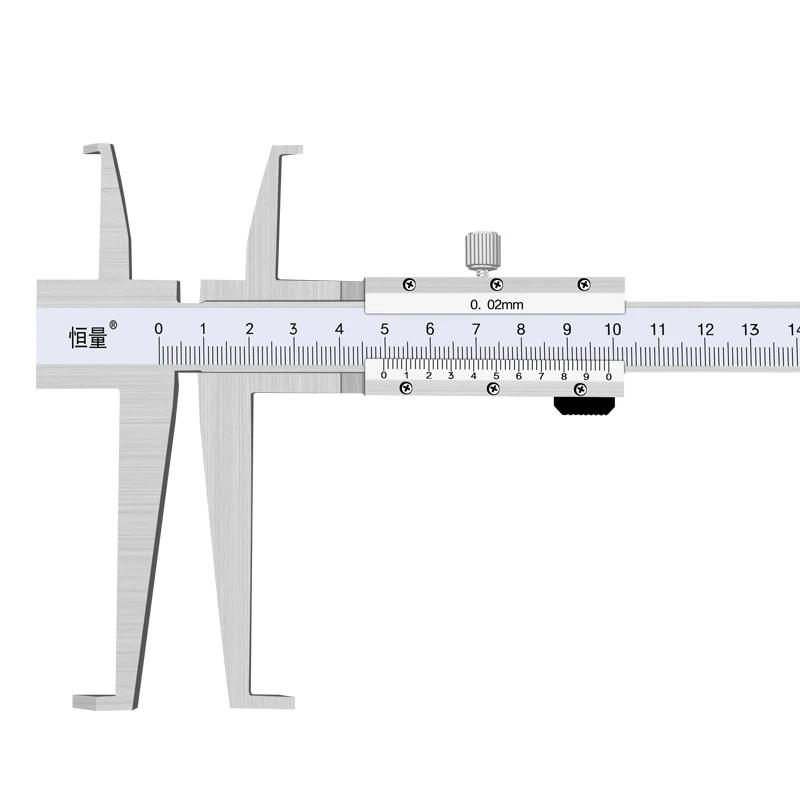 

Hengliang 9-150mm 0.02mm High Precision Stainless Steel Internal Double Groove Vernier Caliper for Inner Groove Diameter