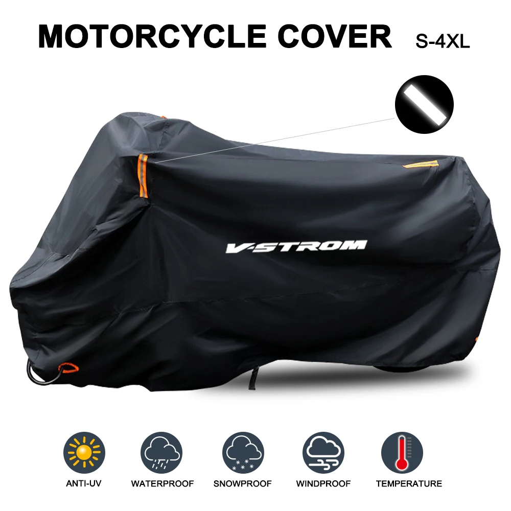 Motorcycle Cover Waterproof Outdoor All Season Dustproof UV Protective Rain Cover for SUZUKI VSTROM 650 DL250 DL650 V-Strom DL10