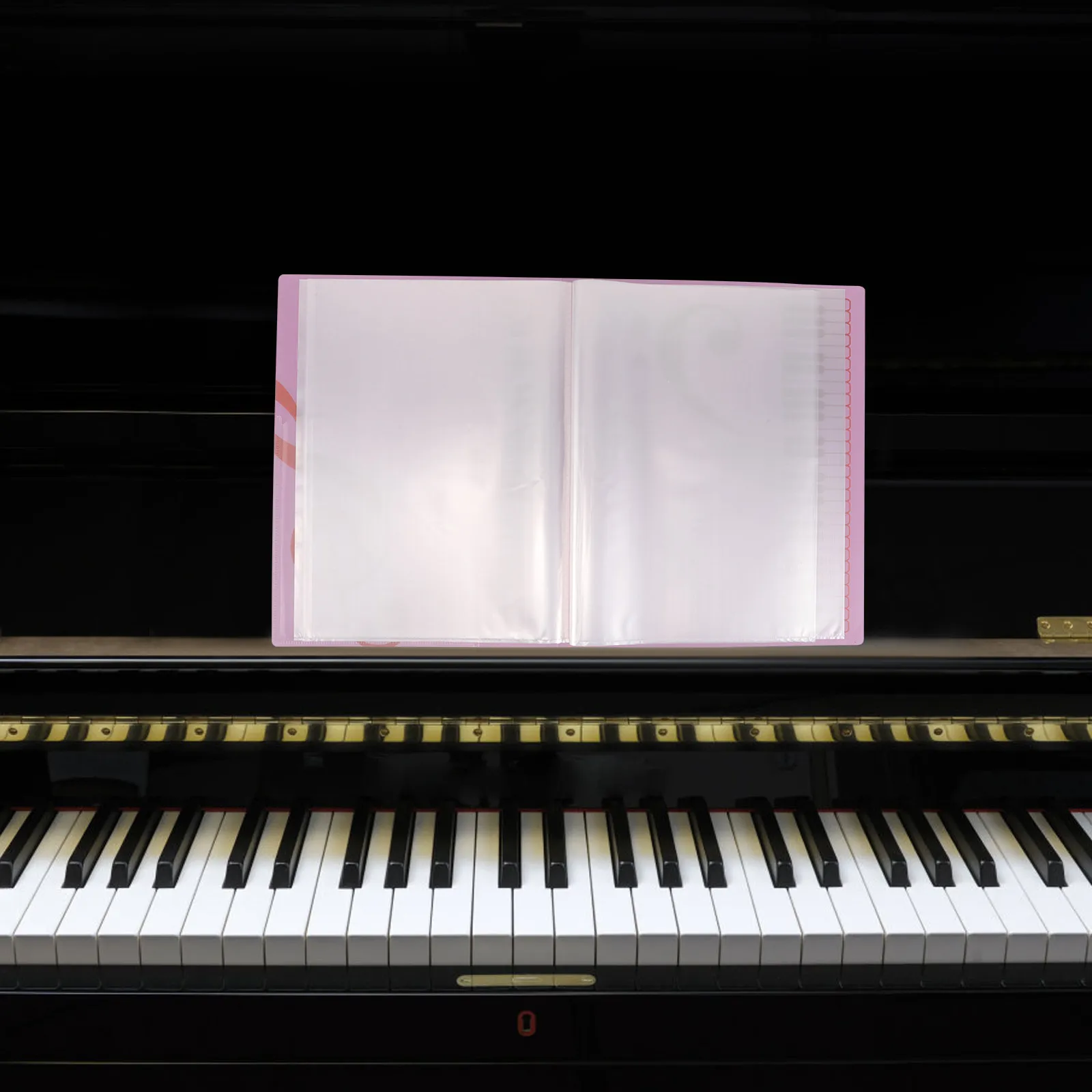 80-Page A4 Music Folder with Clear Sleeves, Sheet Music Binder for Piano, Choir, Band – Portable Matte Flip Design