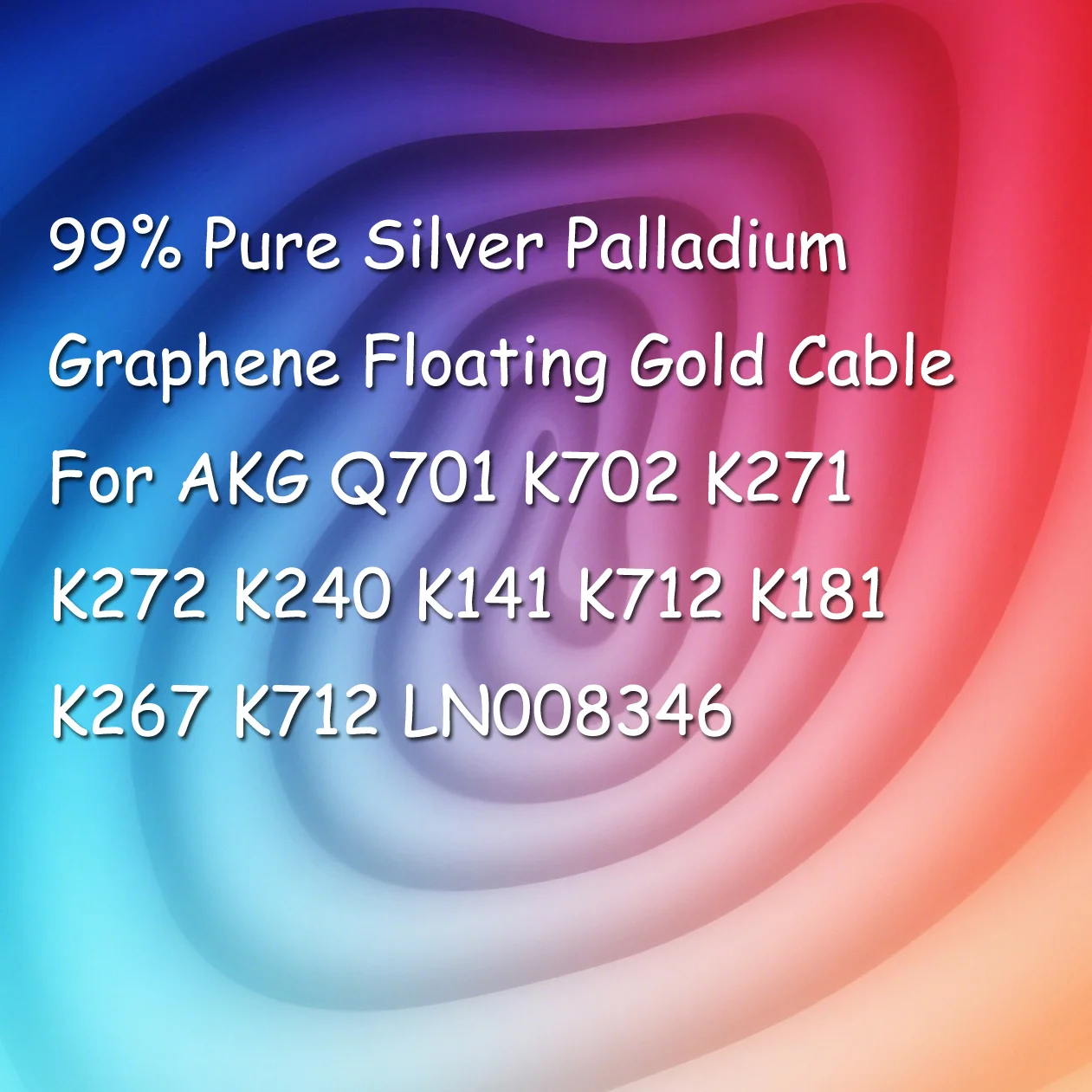 

99% Pure Silver Palladium Graphene Floating Gold Cable For AKG Q701 K702 K271 K272 K240 K141 K712 K181 K267 K712 LN008346