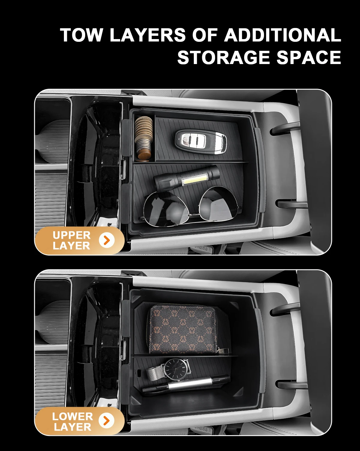 LFOTPP Car Central Storage Box für Hyundai Tucson NX4 Limited 2025 2026 Electronic Transmission Armrest Storage Box Auto Hyundai Tucson 2025 Zubehör – Detail 5