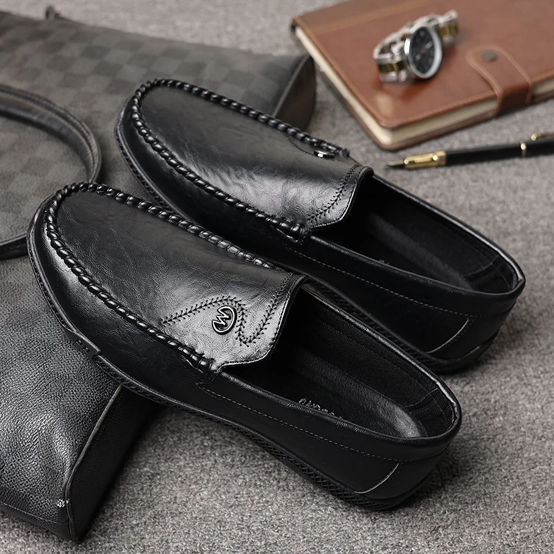 

Мужская повседневная обувь из натуральной кожи, роскошные брендовые деловые мужские лоферы, мокасины, итальянские дышащие мужские топсайдеры без шнуровки