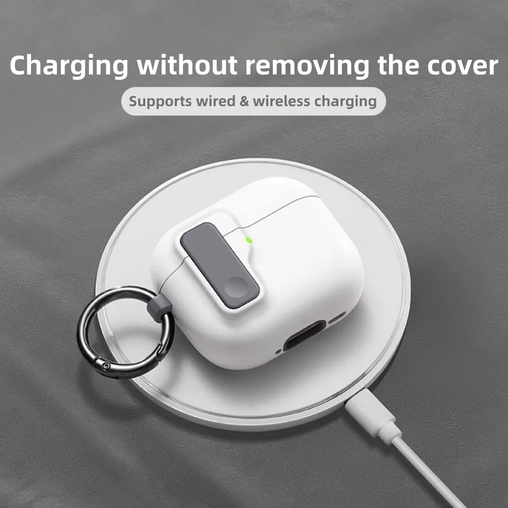 for AirPods 5/4 Case Magnetic Lock Design Shockproof Protector Headphone Accessories with Cleaner Kit & Keychain for AirPods 5/4