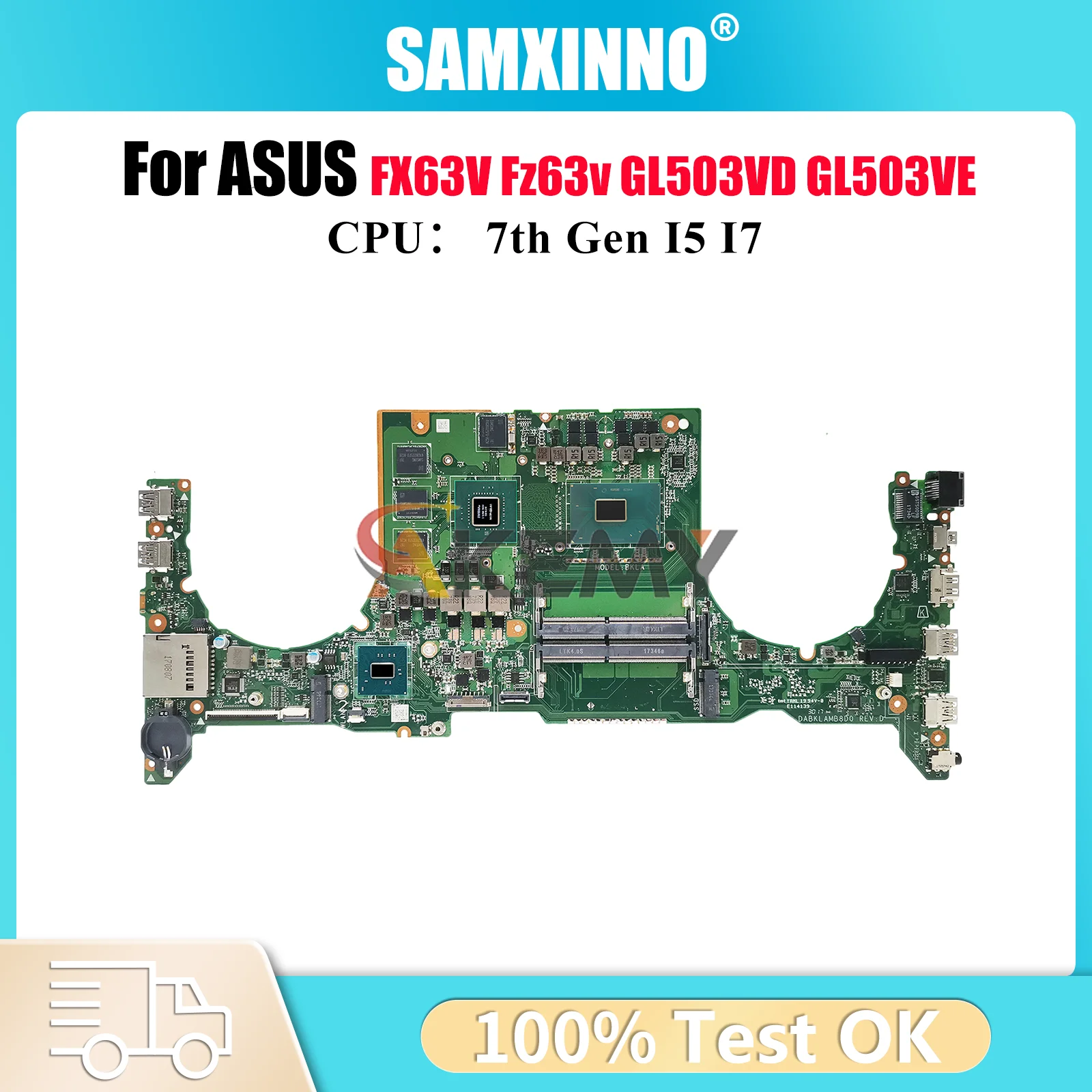 

GL503VD Laptop Motherboard For ASUS ROG Strix GL503V GL503VE Fz63v FX63V GL503VD Notebook Mainboard With I5 I7 CPU 100% tests OK