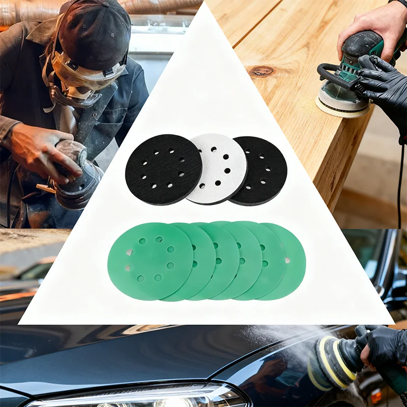 

Пенопластовые шлифовальные подушечки для орбитальной шлифовальной машины, 3 шт., орбитальная шлифовальная машина, пенопластовая подушечка, 5 дюймов, 8 отверстий, интерфейсная крючок и петля, шлифовальная машина для серфинга