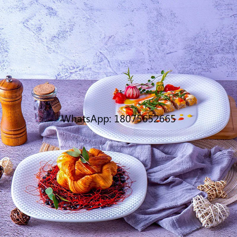 New arrival hotel restaurant restaurant canteen special plate for home ceramic tableware