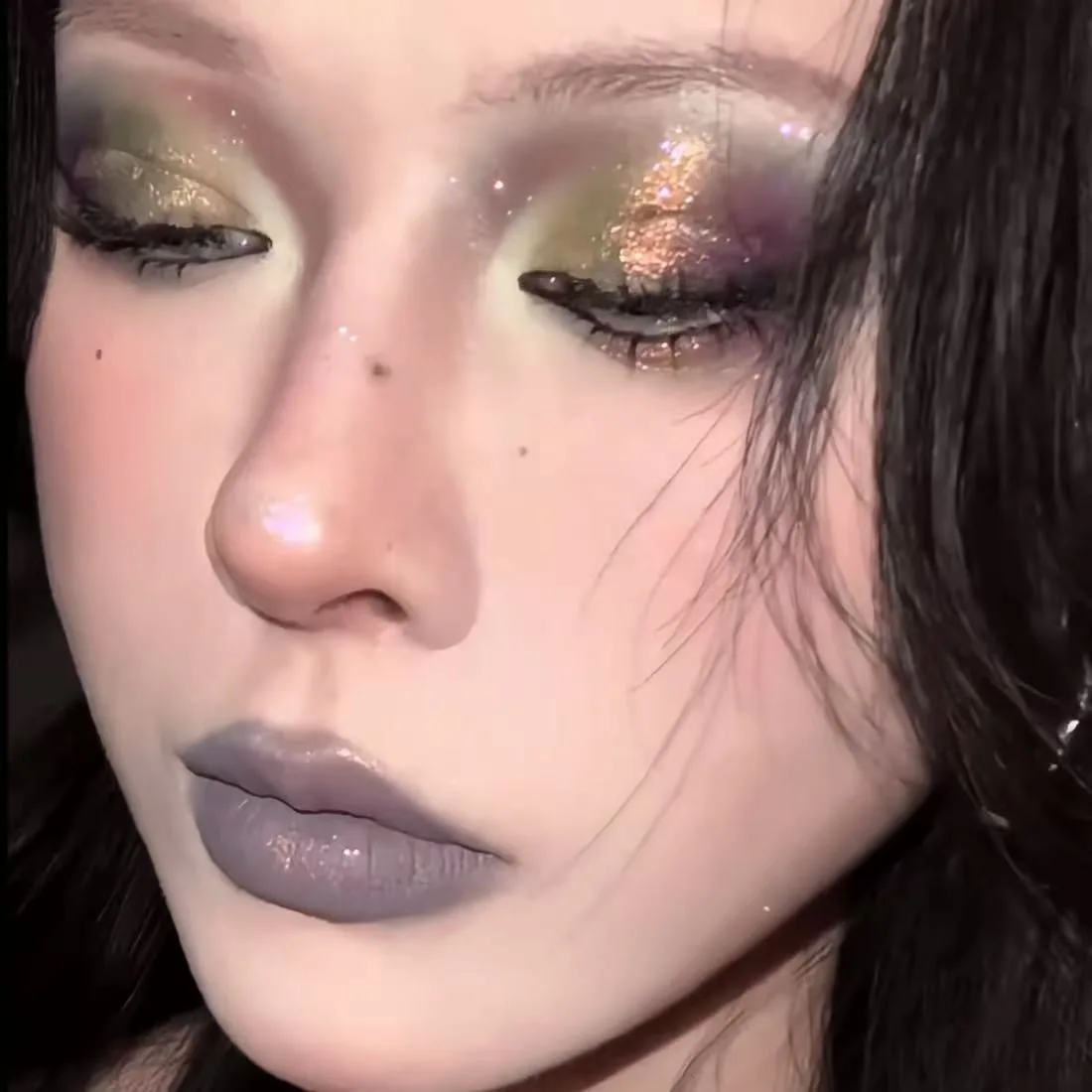 Paleta de sombras de ojos con brillo, placa de sombra de ojos de 15 colores, color oscuro, acabado mate y satinado de larga duración