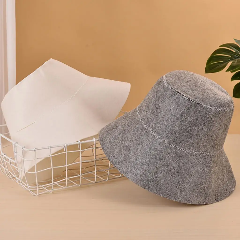 Bath Hat Sauna Accessories Felt Cloth Cap Good Water Absorption Lightweight for Steaming Spa Room Men Women Gift