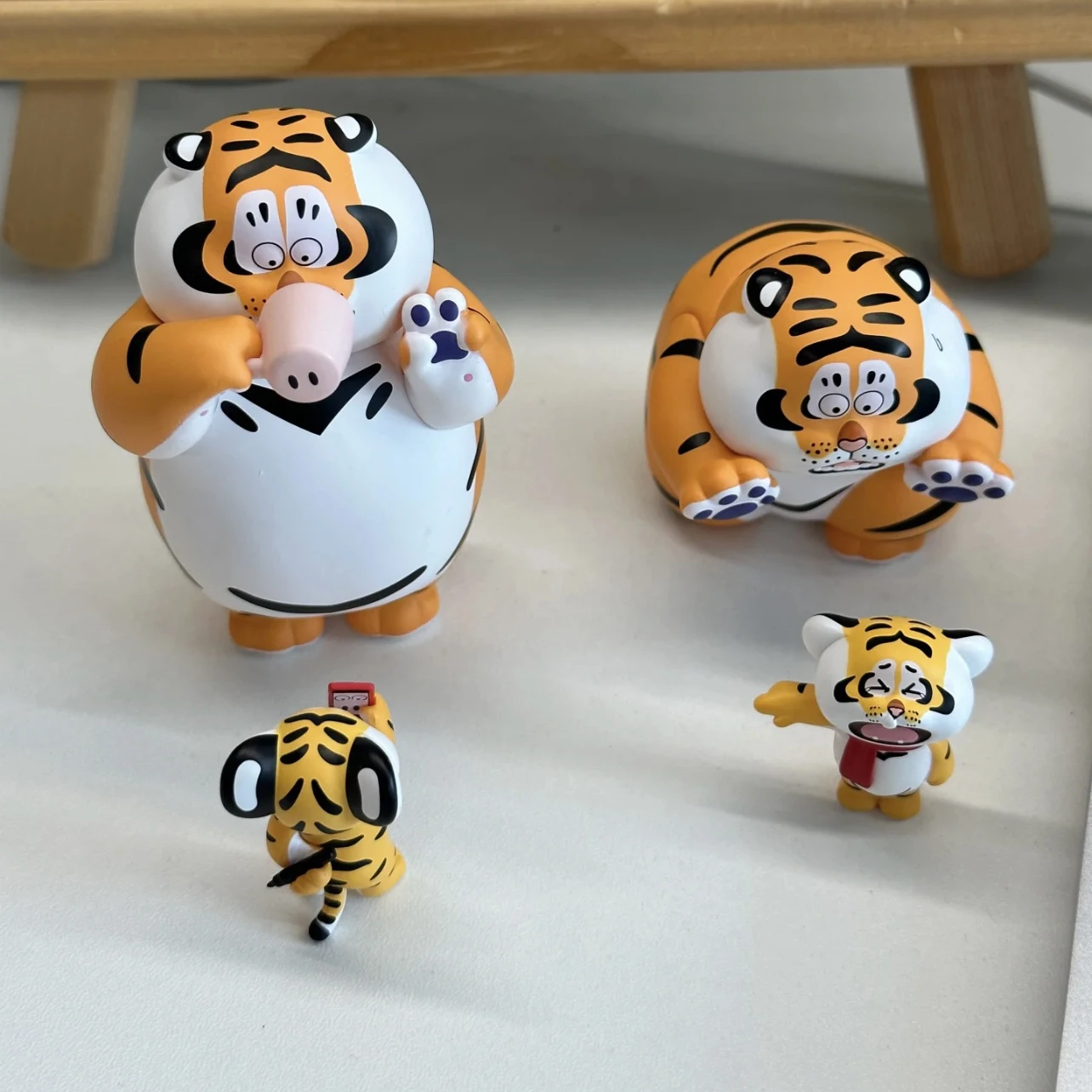 Blind Box I'M Not A Fat Tiger The Father Is Kind And The Son Filial Series Cute Mystery Box Collectible Toys Ornament Kid Gift