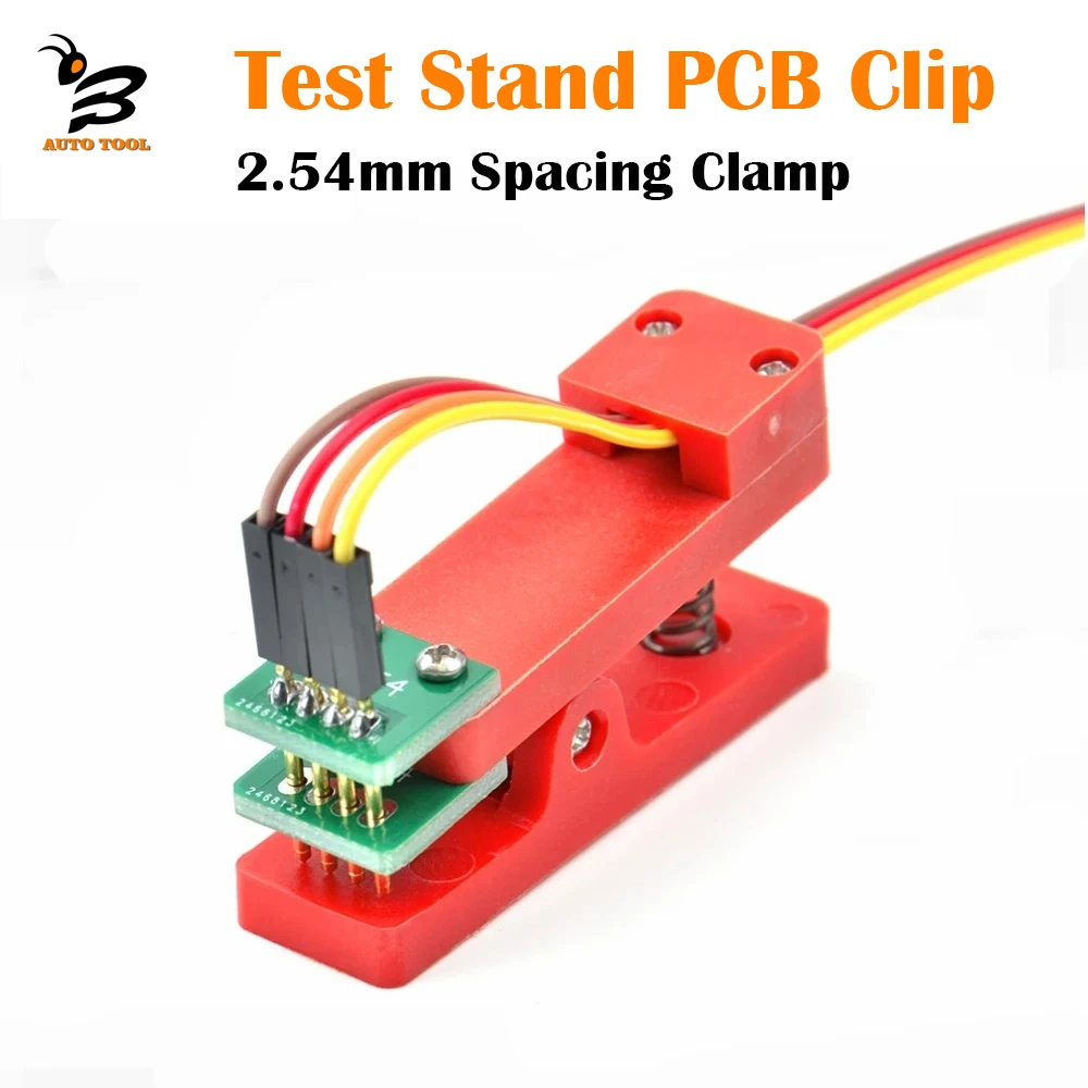 2.54mm Spacing Test Stand PCB Clip Clamp Fixture Fixture Probe Pogo Pin Download Program Burn 3P 4P 5P 6P 7P 8P 9P 10P with Cabl