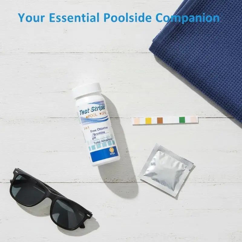 7 in 1 Chlorine pH Test Strips Multifunctional Water Tester Paper for Public Pool SPA Aquarium Fish Tank