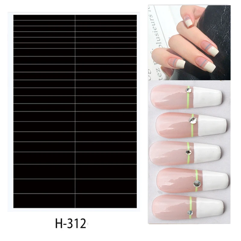 Adesivi per modelli di unghie francesi striscia per bordi delle unghie Wave Design French-style Manicure guide ausiliarie per punte delle unghie per strumenti per unghie Line