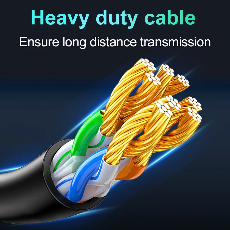 CAT 6 Ethernet Cable, Pure Copper Network Cable Cat6 With RJ45Connectors, Gigabit LAN Cable 1000 Mbps High-Speed Internet, OneRo