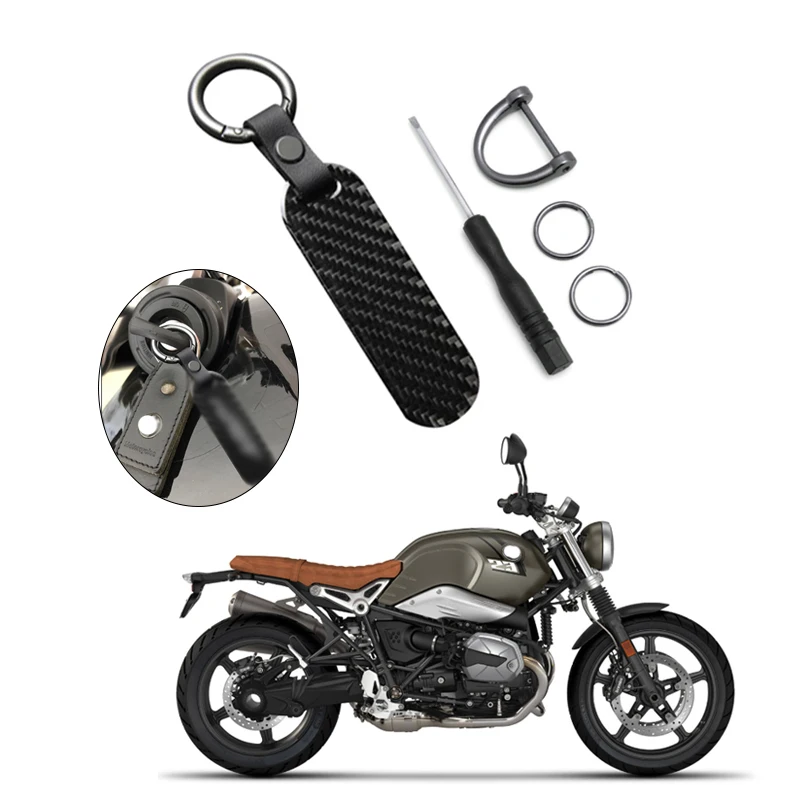 

For BMW ninet Motorrad R Nine T Pure Nine-T Carbon Fiber Key Ring Keychain Motorcycle Styling Accessories