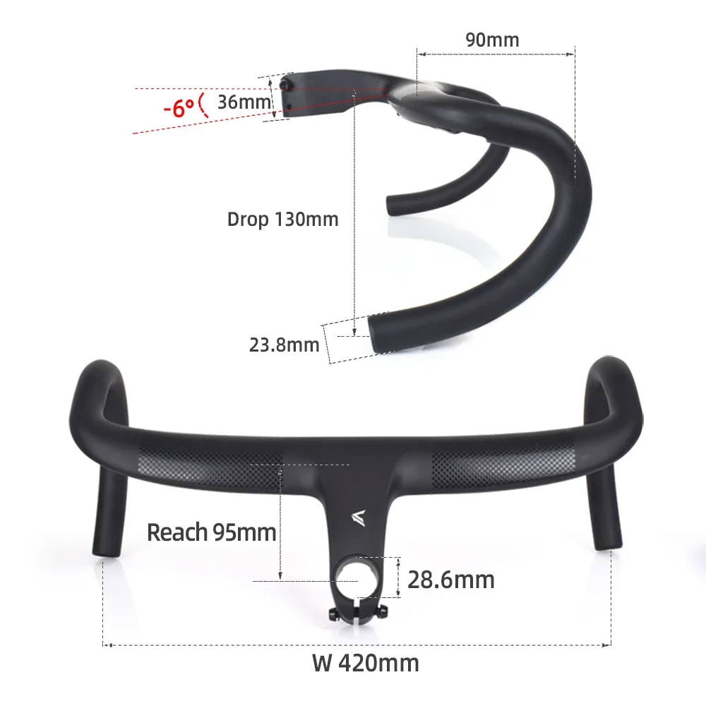 FMFXTRA Road bicycle handlebar Racing bike handlebars made of aluminum alloy Hand bar internal wiring