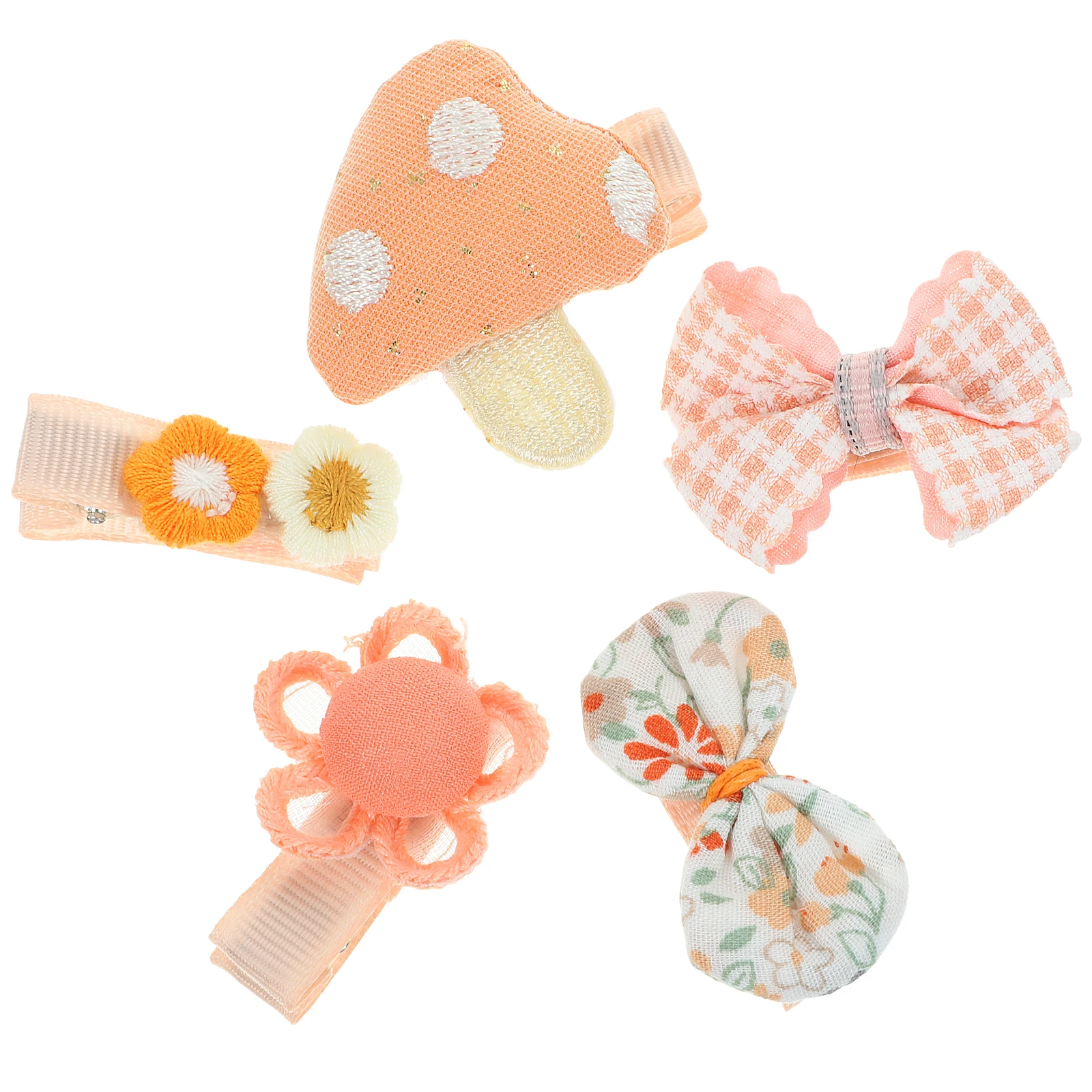 

5pcs Lovely Cartoon Hair Clips Girls Barrettes Baby Girl Hair Accessories Toddler Cute Bright Colors Masquerade Party Christmas