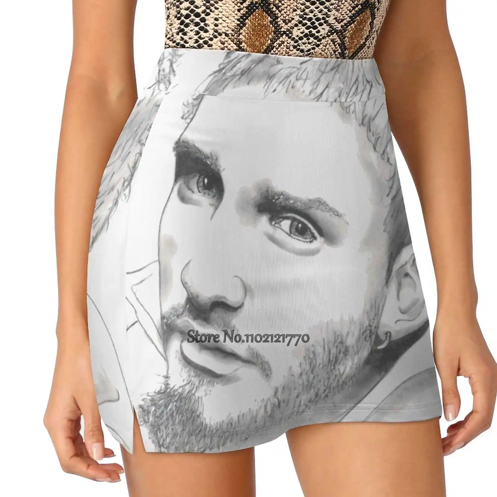 

Layne Staley Women'S Summer Fake Two Piece Skirts Casual Sports Beach Skirt Girl Skorts Alice In Chains Singers Music Grunge