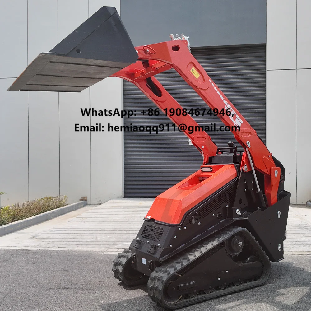

Free Shipping Cheap Mini Skid Steer Loader EPA/EURO 5 Diesel Mini Skid Steer Loaders Crawler Driving Style Mini Loader