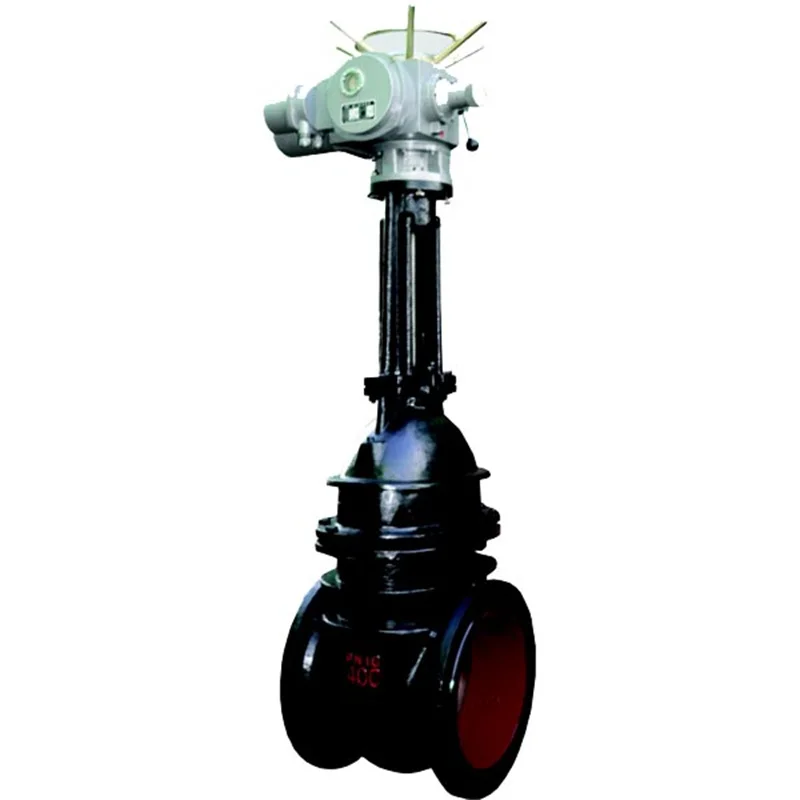 Z944T-10/10Q صمام بوابة قرص مزدوج متوازي بمحرك حديد رمادي لتطبيق المياه والطاقة الكهربائية