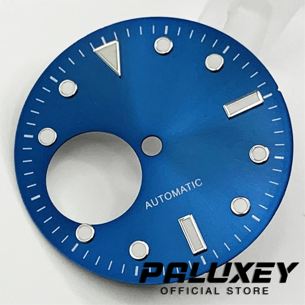 Nh38 29mm Green Grey Blue Black Watch Dial Green Luminous Watch Faces for NH38 Movement Replacement Parts