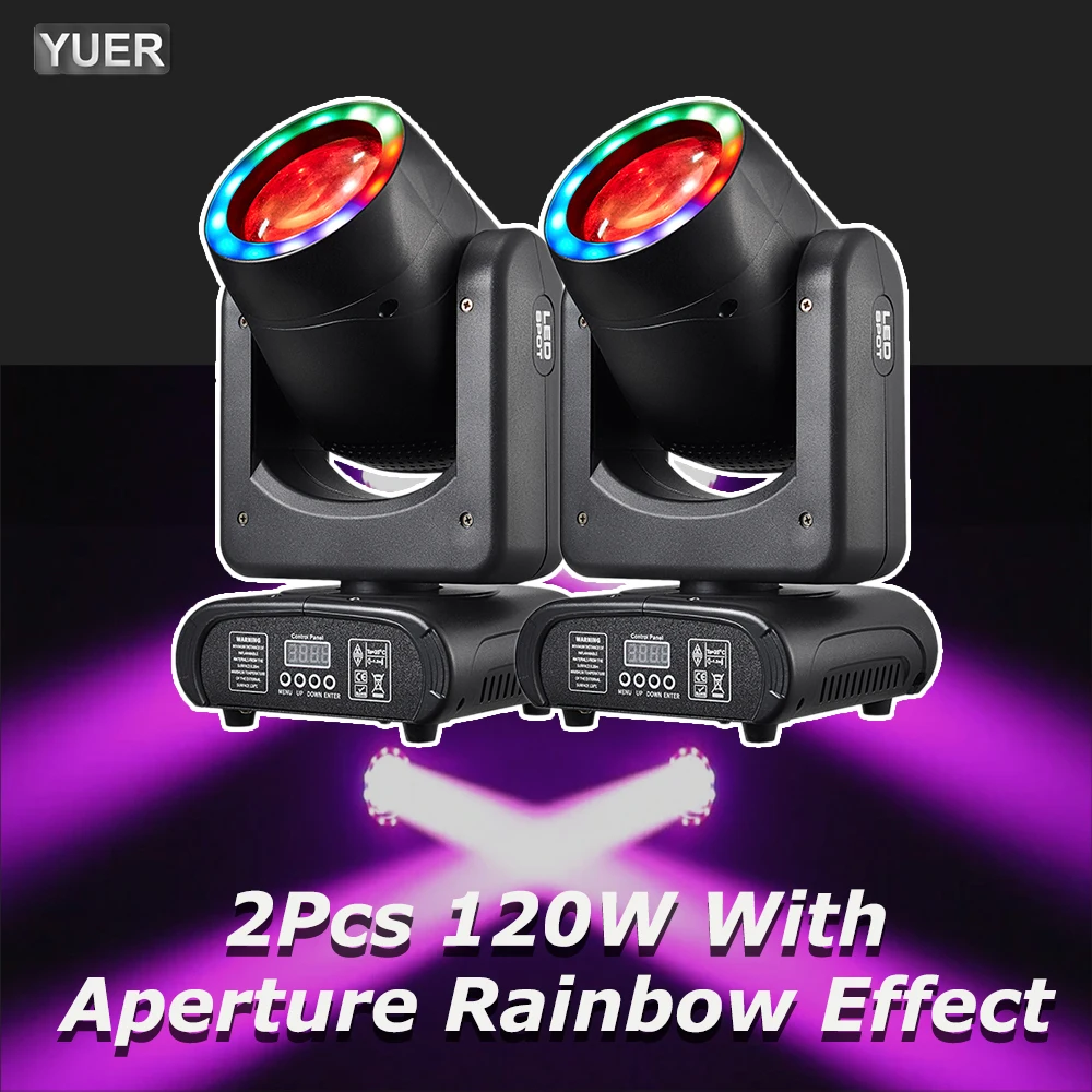 

2Pcs/lot MINI LED Moving Head Light 120W Beam+Spot+Rainbow Effect+Aperture+18 Prisms Dj Dmx Stage Light Effect Light Disco Bar